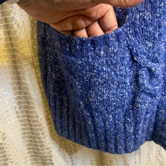 L.L. Bean Swift River Blue Cardigan Sweater Vest Medium - Picture 4 of 8